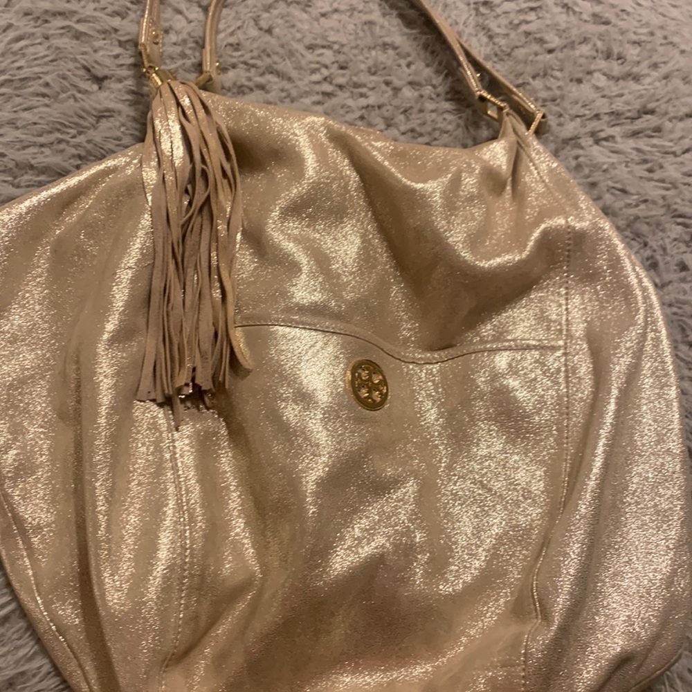 Tory Burch large gold bag